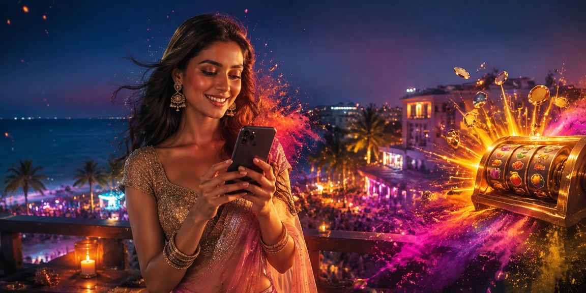 Lottery and slot games celebrating Holi festival in Goa